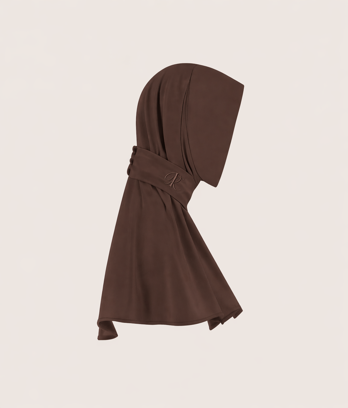 BUTTON SCARF - ESPRESSO