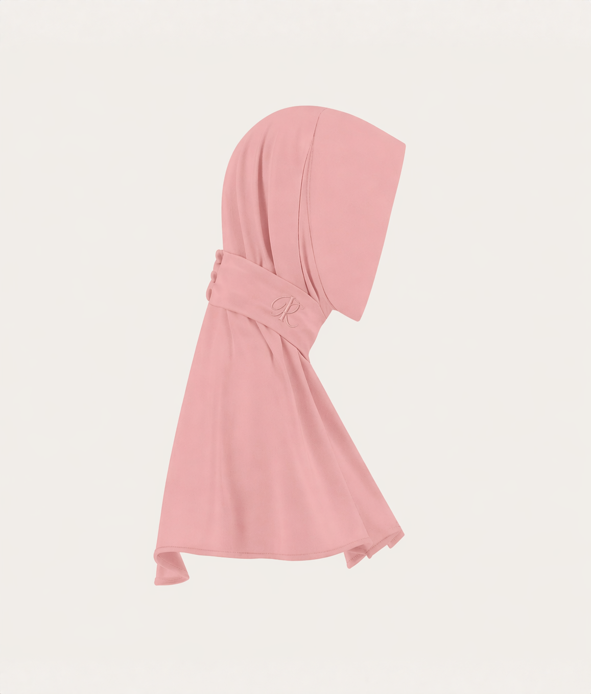 BUTTON SCARF - POWDER PINK