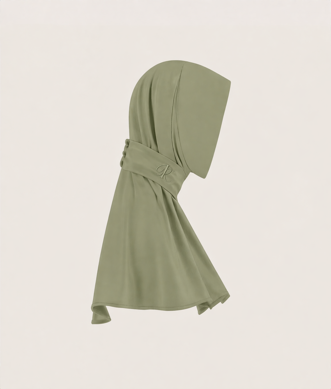 BUTTON SCARF - LIME CREAM